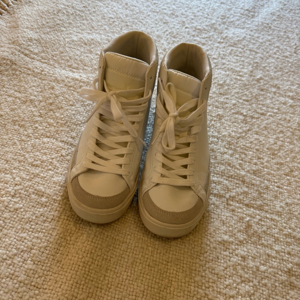 NOBO White High-Top Sneakers 8.5 - Picture 2 of 6